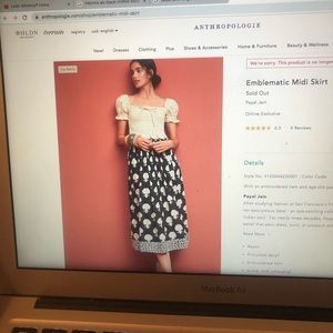 Size 2 Anthropologie skirt
